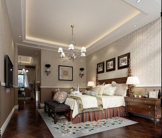 bedroom - modern style-9435 3D Model .c4d .max .obj .3ds .fbx .stl .blend 