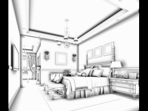 bedroom - modern style-9435 3D Model
