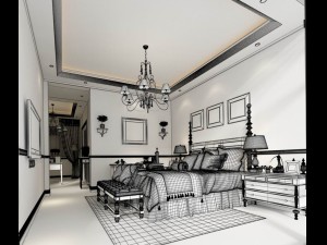 bedroom - modern style-9435 3D Model
