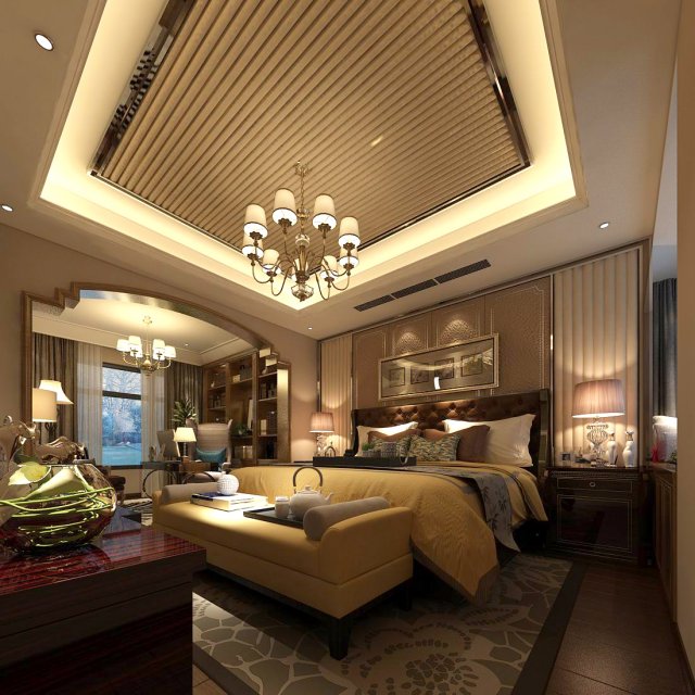 bedroom - modern style - 9436 3D मॉडल .c4d .max .obj .3ds .fbx .stl .blend 