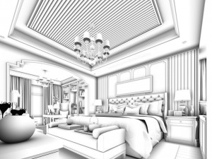 bedroom - modern style - 9436 3D मॉडल