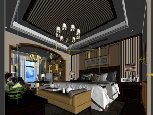 bedroom - modern style - 9436 3D मॉडल