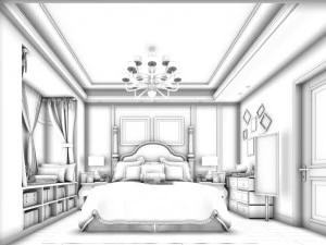 bedroom - modern style -9437 3D Model