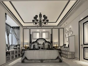 bedroom - modern style -9437 3D Model