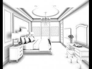 bedroom - modern style - 9440 3D Model