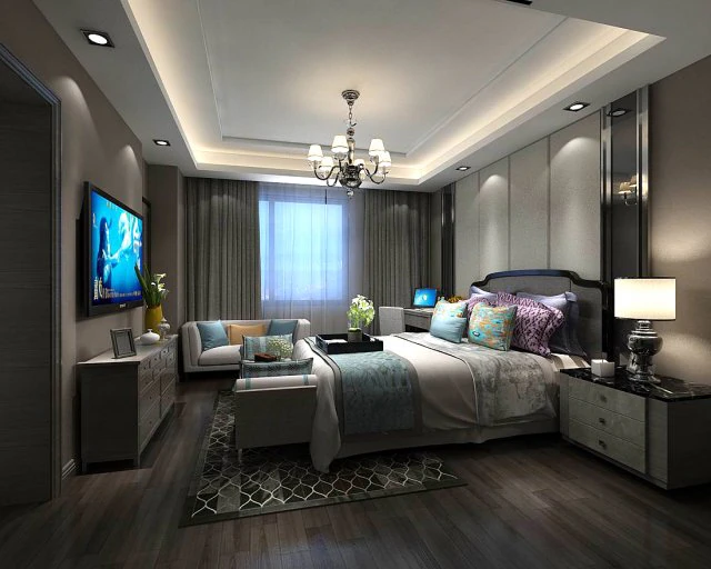 bedroom - modern style -9441 3D Model .c4d .max .obj .3ds .fbx .stl .blend 