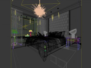 bedroom - modern style -9443 3D Модель
