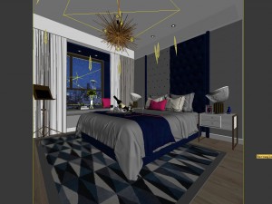 bedroom - modern style -9443 3D Модель