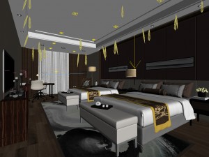 bedroom - modern style -9446 3D Model
