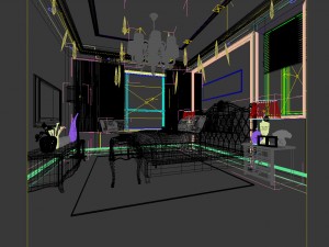 bedroom - modern style -9447 Modello 3D
