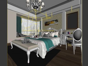 bedroom - modern style - 9448 3D Modell