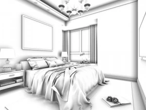 bedroom - modern style -9449 3D Model