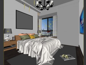 bedroom - modern style -9449 Modelo 3D
