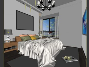 bedroom - modern style -9449 3D Model