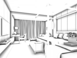 bedroom - modern style -9450 Model 3D