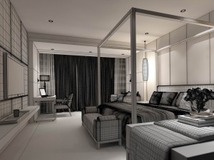 bedroom - modern style -9450 Model 3D