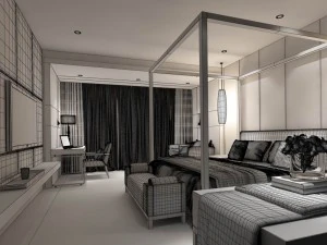 bedroom - modern style -9450 3D Model