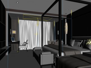 bedroom - modern style -9450 Model 3D