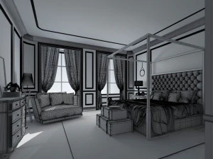 bedroom - modern style -9451 3D Model