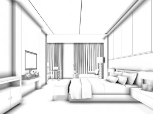 bedroom - modern style -9452 3D Model