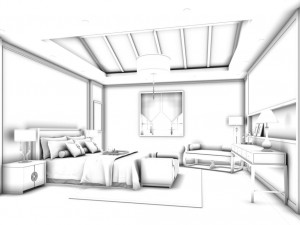 bedroom - modern style -9453 3D Модель