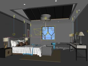 bedroom - modern style -9453 3D Model