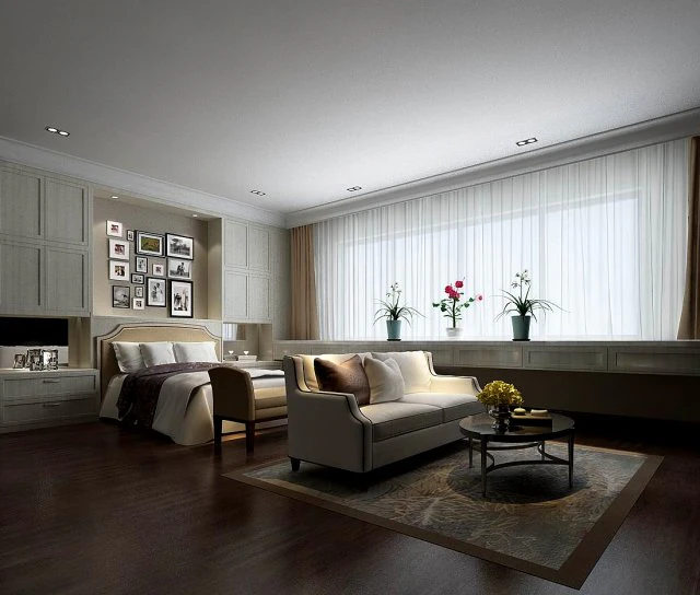 bedroom - modern style -9454 3D Model .c4d .max .obj .3ds .fbx .stl .blend