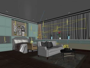 bedroom - modern style -9454 3D Model