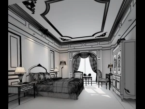 bedroom - modern style -9455 3D Model