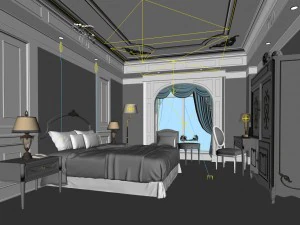 bedroom - modern style -9455 3D Model