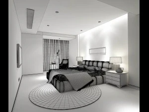 bedroom - modern style -9456 3D Model