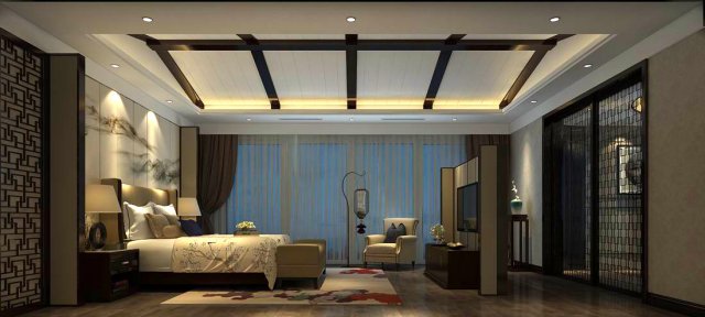 bedroom - chinese style -9401 3D Model .c4d .max .obj .3ds .fbx .stl .blend 