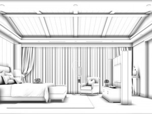 bedroom - chinese style -9401 3D Model