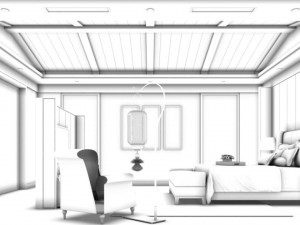 bedroom - chinese style -9401 3D Model