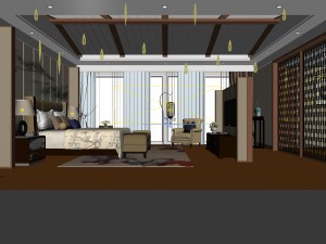 bedroom - chinese style -9401 3D Model