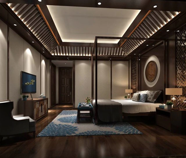 bedroom - chinese style -9402 3D Model .c4d .max .obj .3ds .fbx .stl .blend 