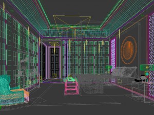 bedroom - chinese style -9402 Modèle 3D