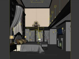bedroom - chinese style -9404 3D Model