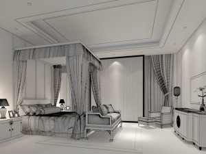 bedroom - chinese style -9405 Modelo 3D