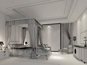 bedroom - chinese style -9405 3D Model