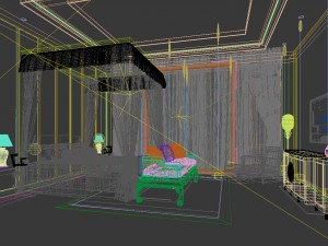 bedroom - chinese style -9405 Modelo 3D