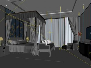 bedroom - chinese style -9405 3D Model