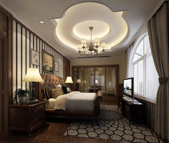 bedroom - chinese style -9407 3D मॉडल .c4d .max .obj .3ds .fbx .stl .blend 