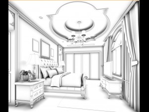 bedroom - chinese style -9407 3D मॉडल
