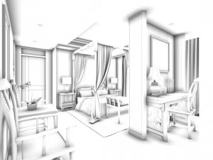 bedroom - chinese style -9412 3D Model