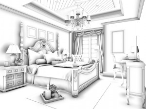 bedroom - chinese style -9418 3D Модель