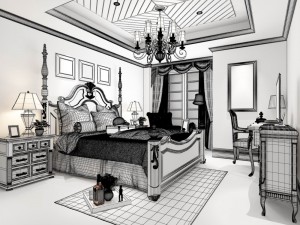 bedroom - chinese style -9418 3D Модель