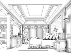 bedroom - chinese style -9420 3D Model