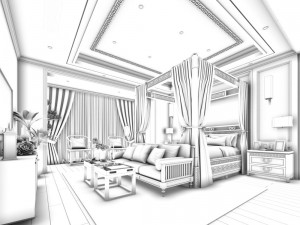 bedroom - chinese style -9422 Modèle 3D