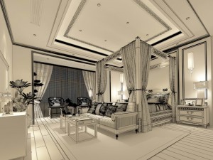 bedroom - chinese style -9422 Modèle 3D